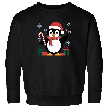 Discover Cute Christmas Penguin - Candy Cane and Gifts Sweatshirts