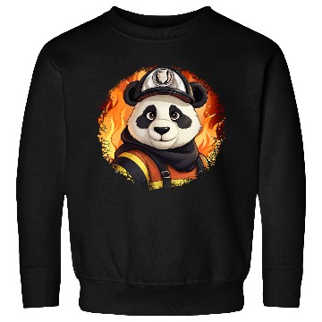 Discover Panda's Firefighter / Fireman Panda Sweatshirts