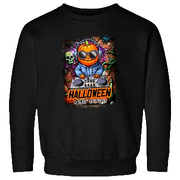 Discover Halloween Night Party DJ Pumpkin Sweatshirts