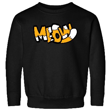 Discover Funny Meow Cat Cartoon Text Quote Comic Letters Sweatshirts
