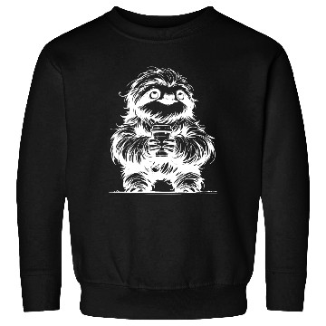 Discover Morning Coffee Sloth Pencil Sketch Sweatshirts