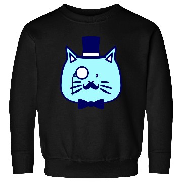 Discover Sir Cat Gentleman Top Hat Monocle Glasses Rich Guy Sweatshirts