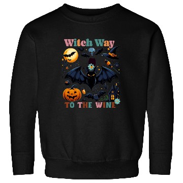 Discover Witch Way to the Wine Sweatshirts