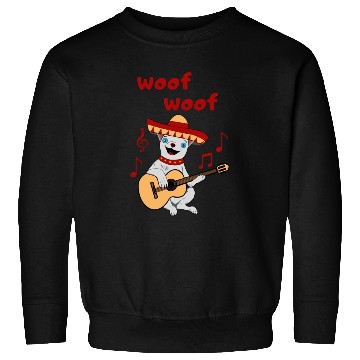 Discover Funny Chihuahua Playing a Guitar Sweatshirts