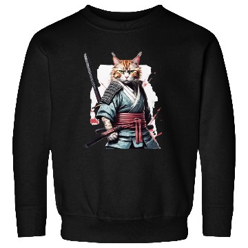 Discover Fearless Samurai Cat Sweatshirts