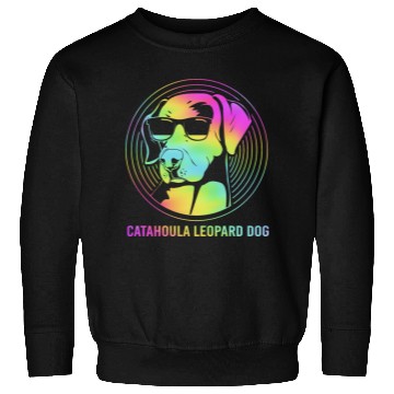 Discover Funny Catahoula Leopard Dog With Sunglasses Sweatshirts