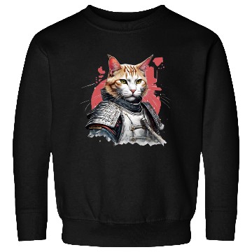Discover Samurai Cat in Armor Sweatshirts