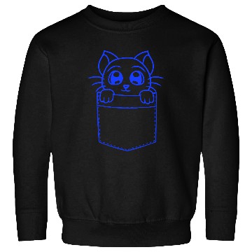 Discover Small Little Cute Cat Kitten In Chest Pocket Bag Sweatshirts