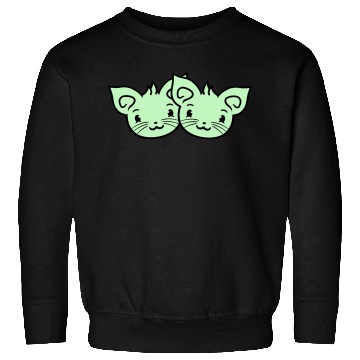 Discover Two Happy Cats 2 Friends Love Couple Kitten Team Sweatshirts