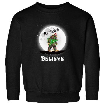 Discover Bigfoot Christmas Tree Lights Believe Sasquatch Sweatshirts