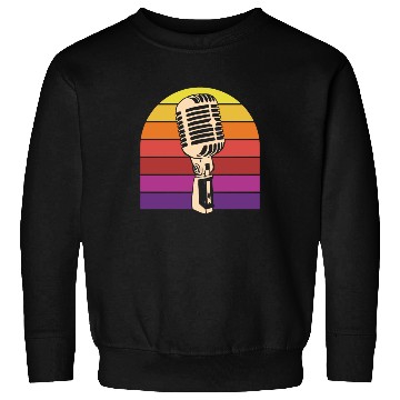 Discover Vintage Microphone Retro Sunset Sweatshirts