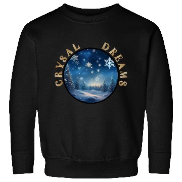 Discover Winter's Embrace - A Crystal Clear Dream Sweatshirts