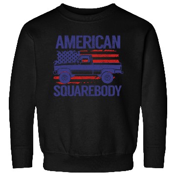 Discover Classic C10 American Square Body Truck USA Flag Sweatshirts