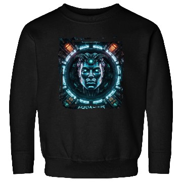 Discover Zodiac sign Aquarius in cyberpunk era Future Sweatshirts
