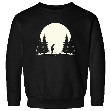 Discover Monochrome Golf Scene – Player Amongst Pine Trees Sweatshirts