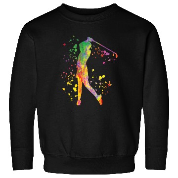 Discover Golfer Colorsplash Kids Miniature Golf Sweatshirts