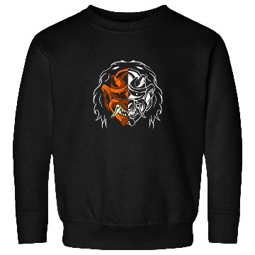 Discover Dual Oni Demon Mask Ninja Samurai Sweatshirts
