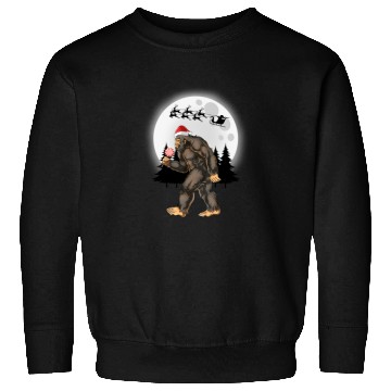 Discover Bigfoot Believe Christmas Tree Sasquatch Santa Sweatshirts