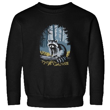 Discover Cottagecore Forest Raccoon Serenity Sweatshirts