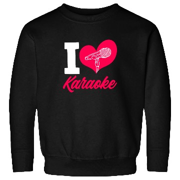 Discover I Love Karaoke Microphone Heart Sweatshirts