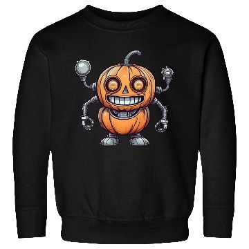 Discover Halloween Pumpkin Robot Sweatshirts