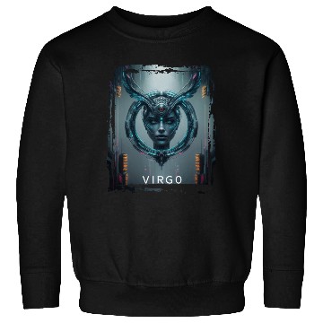 Discover Zodiac sign Virgo in cyberpunk era Future Sweatshirts