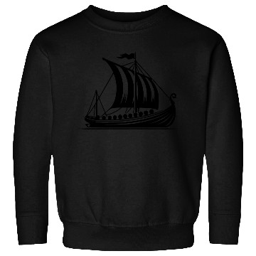 Discover Dragon Boat With Sail Viking Style Design Sweatshirts