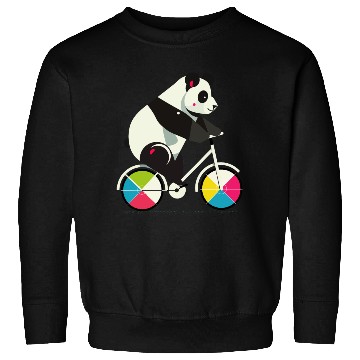 Discover Panda on a bicycle-funny and creative illustration Sweatshirts