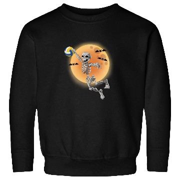 Discover Volleyball Skeleton Volleyball Player Halloween Sweatshirts