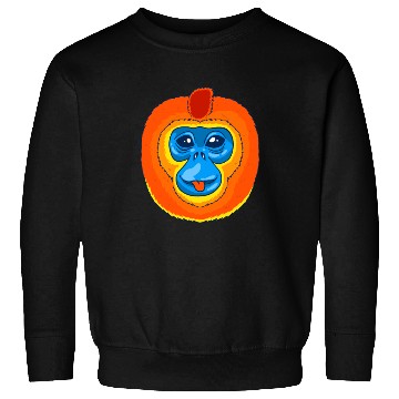Discover Cute Golden Snub Nosed Monkey Face Sweatshirts