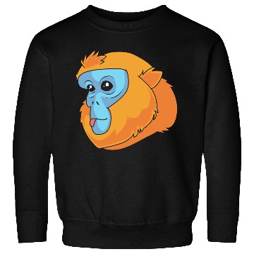 Discover Monkey Lover Golden Snub Nosed Monkey Face Sweatshirts