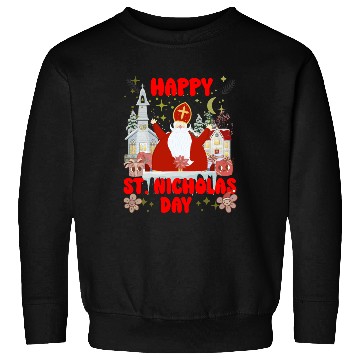 Discover Happy saint Nicholas dayretro logo Sweatshirts