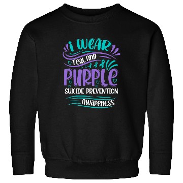 Discover Wellness Collection - I Wear Purple & Teal Sweatshirts