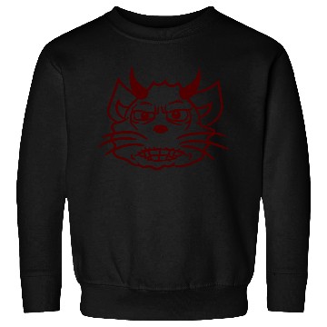 Discover Demon Monster Cat Halloween Fun Horror Devil Horns Sweatshirts