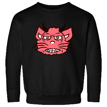 Discover Demon Monster Cat Halloween Fun Horror Devil Horns Sweatshirts