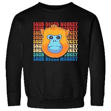 Discover Retro Golden Snub Nosed Monkey Cute Monkey Face Sweatshirts