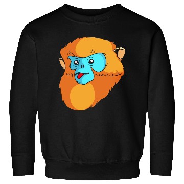 Discover Cute Monkey Face Golden Snub Nosed Monkey Lover Sweatshirts