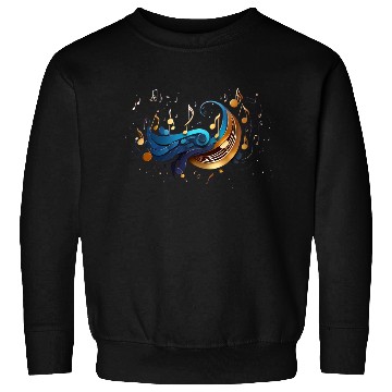 Discover Celestial Music Waves: Abstract Notes and Flow Sweatshirts