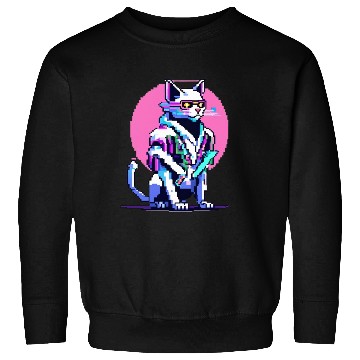 Discover Cyberpunk Blade Cat Sweatshirts