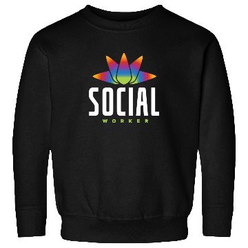 Discover Social Worker Rainbow Lotus Sweatshirts