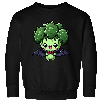 Discover Cute Halloween Broccoli Vampire Cartoon Sweatshirts