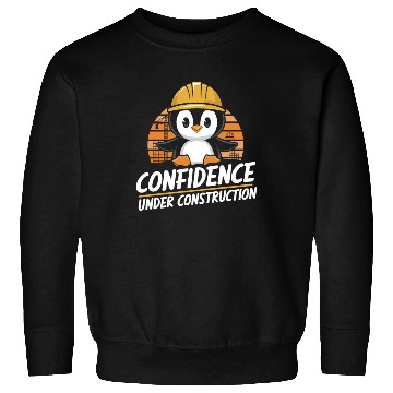 Discover Self-Confidence Penguin Under Construction Sweatshirts