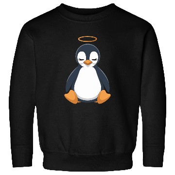 Discover Peaceful Penguin with Halo Design Sweatshirts