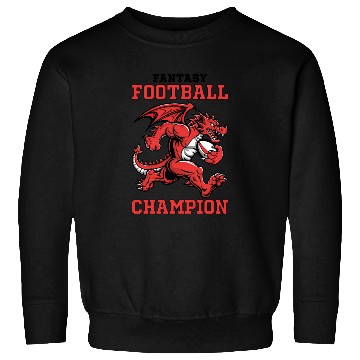 Discover Funny Fantasy Football Champion Dragon Running Sweatshirts