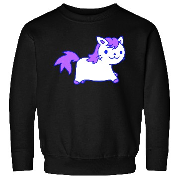 Discover Little Pony Cat Face Little Small Horse Riding Fun Sweatshirts