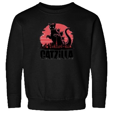 Discover Catzilla: Fierce Feline Monster Sweatshirts
