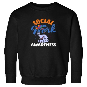 Discover Social Work Awareness Elephant Balloons Sweatshirts