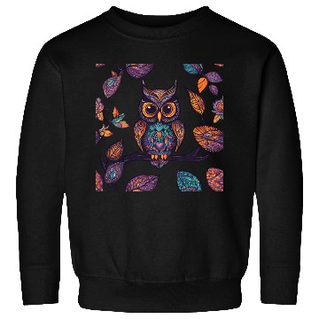 Discover Halloween Owl Alebrije and Leaves Sweatshirts