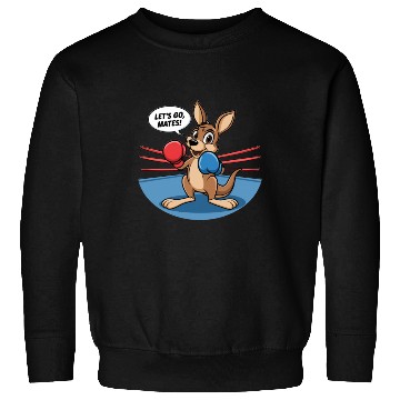 Discover The kangaroo is in a boxing pose Sweatshirts