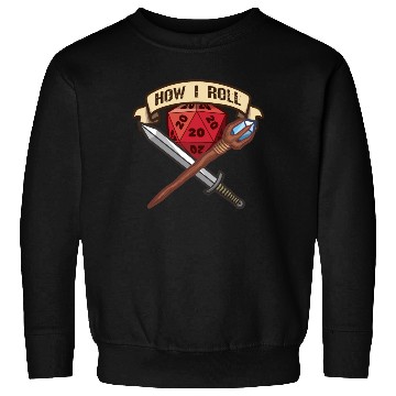 Discover RPG Gaming How I Roll Adventure Magic Dungeon Sweatshirts